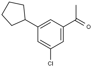 1-(3-chloro-5-cyclopentylphenyl)ethanone Structure