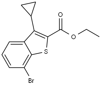 ethyl 7-bromo-3-cyclopropylbenzo[b]thiophene-2-carboxylate Structure