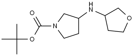 tert-butyl 3-((tetrahydrofuran-3-yl)amino)pyrrolidine-1-carboxylate Structure