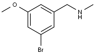 1-(3-Bromo-5-methoxyphenyl)-N-methylmethanamine Structure