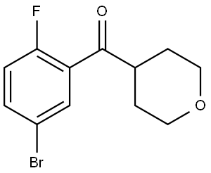 (5-Bromo-2-fluorophenyl)(tetrahydro-2H-pyran-4-yl)methanone Structure