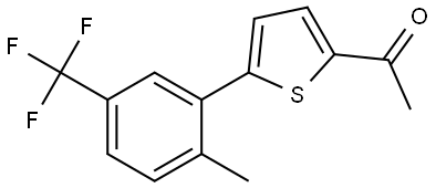 1-[5-[2-Methyl-5-(trifluoromethyl)phenyl]-2-thienyl]ethanone Structure