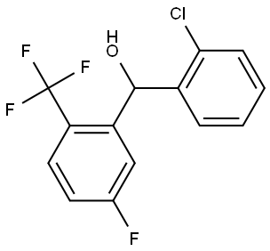 α-(2-Chlorophenyl)-5-fluoro-2-(trifluoromethyl)benzenemethanol Structure