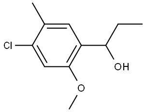 4-Chloro-α-ethyl-2-methoxy-5-methylbenzenemethanol Structure