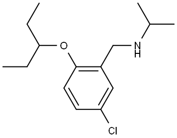 5-Chloro-2-(1-ethylpropoxy)-N-(1-methylethyl)benzenemethanamine Structure