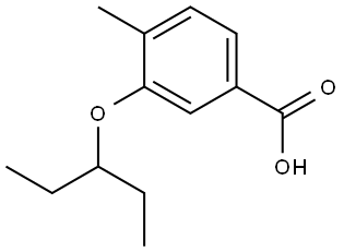 3-(1-Ethylpropoxy)-4-methylbenzoic acid Structure