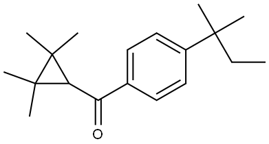 4-(1,1-Dimethylpropyl)phenyl](2,2,3,3-tetramethylcyclopropyl)methanone Structure