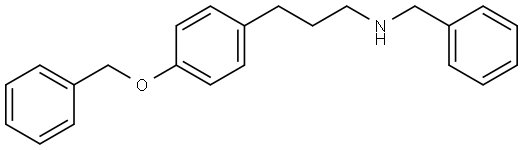 Benzenepropanamine, 4-(phenylmethoxy)-N-(phenylmethyl)- Structure