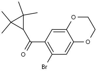 (7-Bromo-2,3-dihydro-1,4-benzodioxin-6-yl)(2,2,3,3-tetramethylcyclopropyl)met... Structure