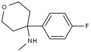 4-(4-Fluorophenyl)tetrahydro-N-methyl-2H-pyran-4-amine Structure