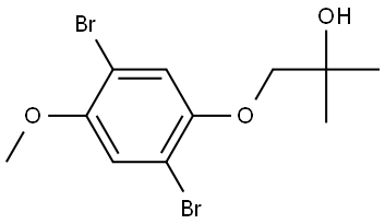 1-(2,5-Dibromo-4-methoxyphenoxy)-2-methyl-2-propanol Structure