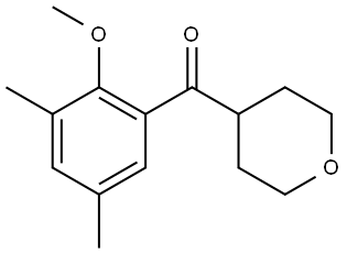 (2-Methoxy-3,5-dimethylphenyl)(tetrahydro-2H-pyran-4-yl)methanone Structure