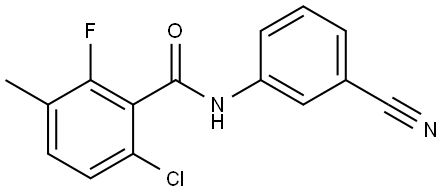 6-Chloro-N-(3-cyanophenyl)-2-fluoro-3-methylbenzamide Structure