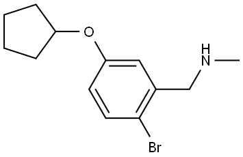 2-Bromo-5-(cyclopentyloxy)-N-methylbenzenemethanamine Structure