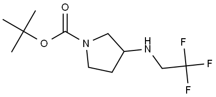 tert-butyl 3-((2,2,2-trifluoroethyl)amino)pyrrolidine-1-carboxylate Structure