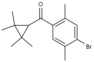 (4-Bromo-2,5-dimethylphenyl)(2,2,3,3-tetramethylcyclopropyl)methanone Structure