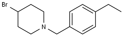 4-Bromo-1-[(4-ethylphenyl)methyl]piperidine Structure