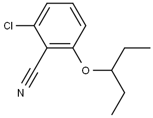 2-Chloro-6-(1-ethylpropoxy)benzonitrile Structure