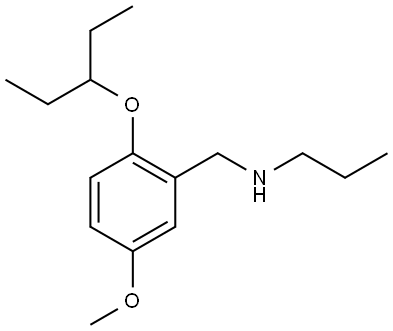 2-(1-Ethylpropoxy)-5-methoxy-N-propylbenzenemethanamine Structure