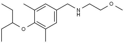 4-(1-Ethylpropoxy)-N-(2-methoxyethyl)-3,5-dimethylbenzenemethanamine Structure