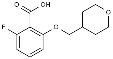 2-Fluoro-6-[(tetrahydro-2H-pyran-4-yl)methoxy]benzoic acid Structure