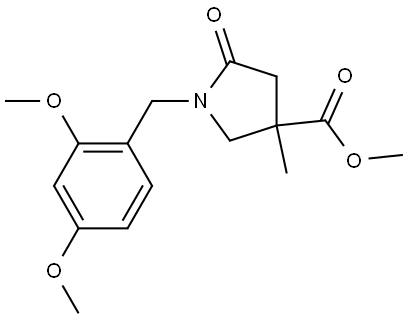 methyl 1-(2,4-dimethoxybenzyl)-3-methyl-5-oxopyrrolidine-3-carboxylate Structure