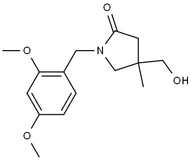 1-(2,4-dimethoxybenzyl)-4-(hydroxymethyl)-4-methylpyrrolidin-2-one Structure