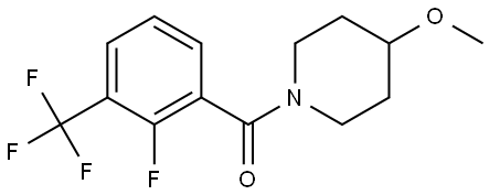 2-Fluoro-3-(trifluoromethyl)phenyl](4-methoxy-1-piperidinyl)methanone Structure