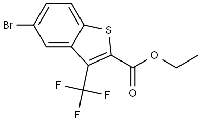 ethyl 5-bromo-3-(trifluoromethyl)benzo[b]thiophene-2-carboxylate 구조식 이미지