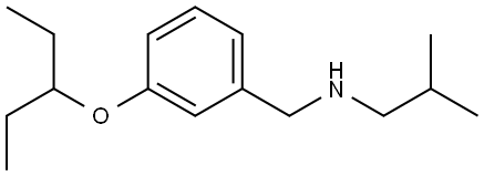 3-(1-Ethylpropoxy)-N-(2-methylpropyl)benzenemethanamine Structure