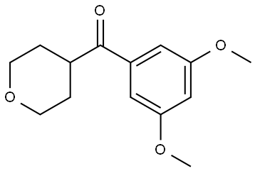 (3,5-Dimethoxyphenyl)(tetrahydro-2H-pyran-4-yl)methanone Structure