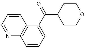 5-Quinolinyl(tetrahydro-2H-pyran-4-yl)methanone Structure