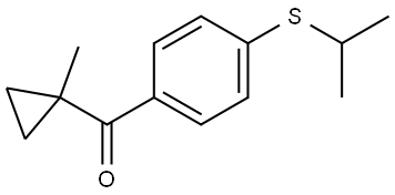 (1-Methylcyclopropyl)[4-[(1-methylethyl)thio]phenyl]methanone Structure