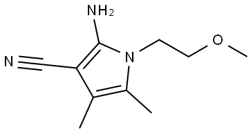 2-Amino-1-(2-methoxy-ethyl)-4,5-dimethyl-1H-pyrrole-3-carbonitrile Structure