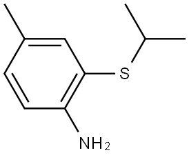 4-Methyl-2-[(1-methylethyl)thio]benzenamine Structure