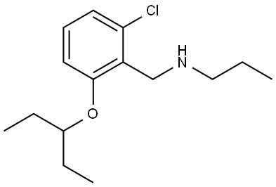 2-Chloro-6-(1-ethylpropoxy)-N-propylbenzenemethanamine Structure