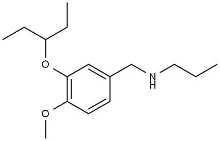 3-(1-Ethylpropoxy)-4-methoxy-N-propylbenzenemethanamine Structure