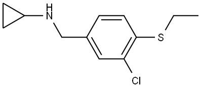 3-Chloro-N-cyclopropyl-4-(ethylthio)benzenemethanamine Structure