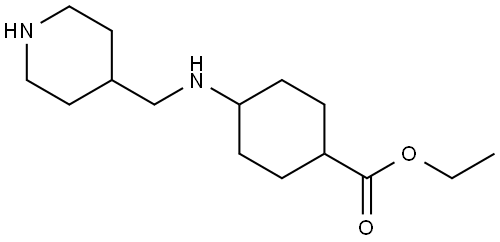 ethyl 4-((piperidin-4-ylmethyl)amino)cyclohexanecarboxylate Structure