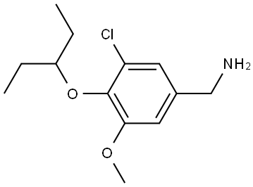 3-Chloro-4-(1-ethylpropoxy)-5-methoxybenzenemethanamine Structure