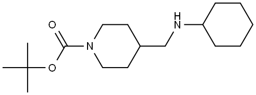 tert-butyl 4-((cyclohexylamino)methyl)piperidine-1-carboxylate Structure