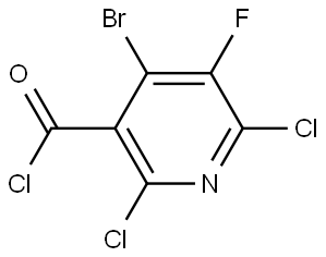 3-Pyridinecarbonyl chloride, 4-bromo-2,6-dichloro-5-fluoro- Structure