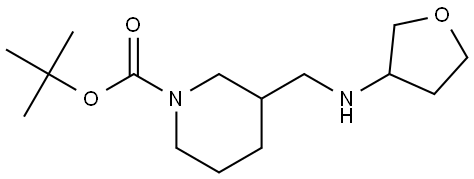 tert-butyl 3-(((tetrahydrofuran-3-yl)amino)methyl)piperidine-1-carboxylate Structure