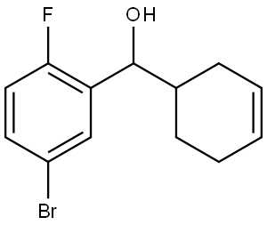 5-Bromo-α-3-cyclohexen-1-yl-2-fluorobenzenemethanol Structure