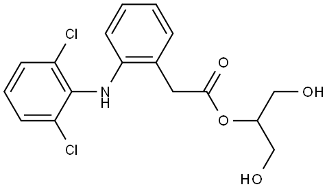 Benzeneacetic acid, 2-[(2,6-dichlorophenyl)amino]-, 2-hydroxy-1-(hydroxymethyl)ethyl ester Structure