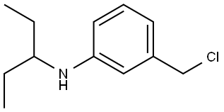 3-(chloromethyl)-N-(pentan-3-yl)aniline Structure