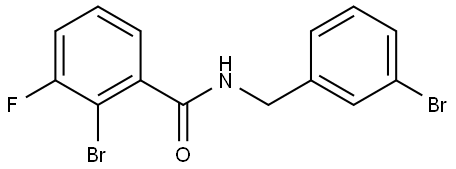 2-Bromo-N-[(3-bromophenyl)methyl]-3-fluorobenzamide Structure