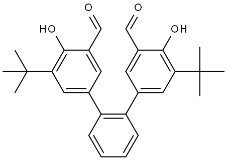 5,5''-di-tert-butyl-4,4''-dihydroxy-[1,1':2',1''-terphenyl]-3,3''-dicarbaldehyde 구조식 이미지