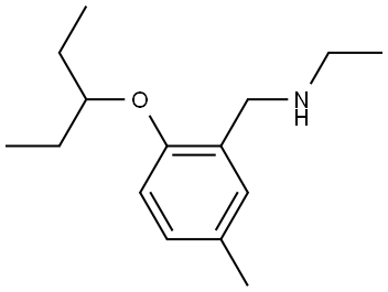 N-Ethyl-2-(1-ethylpropoxy)-5-methylbenzenemethanamine Structure