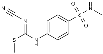 Carbamimidothioic acid, N'-cyano-N-[4-[(methylamino)sulfonyl]phenyl]-, methyl ester, [C(Z)]- 구조식 이미지